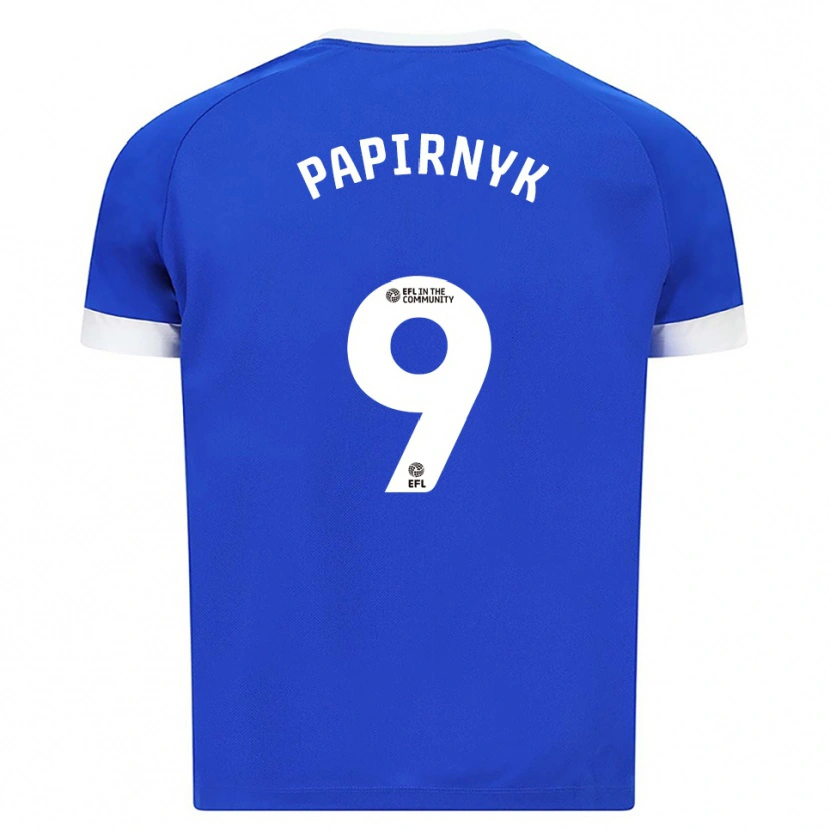 Danxen Kinderen Leo Papirnyk #9 Blauw Wit Thuisshirt Thuistenue 2025/26 T-Shirt