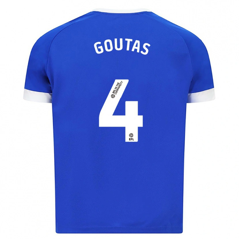 Danxen Kinderen Dimitrios Goutas #4 Blauw Wit Thuisshirt Thuistenue 2025/26 T-Shirt