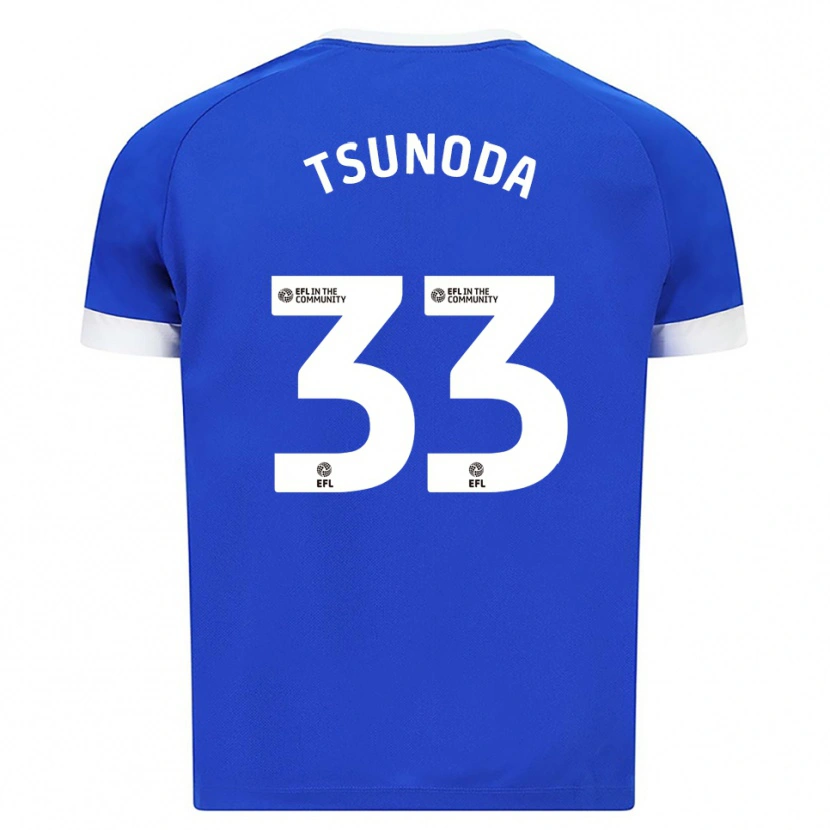 Danxen Kinderen Ryotaro Tsunoda #33 Blauw Wit Thuisshirt Thuistenue 2025/26 T-Shirt