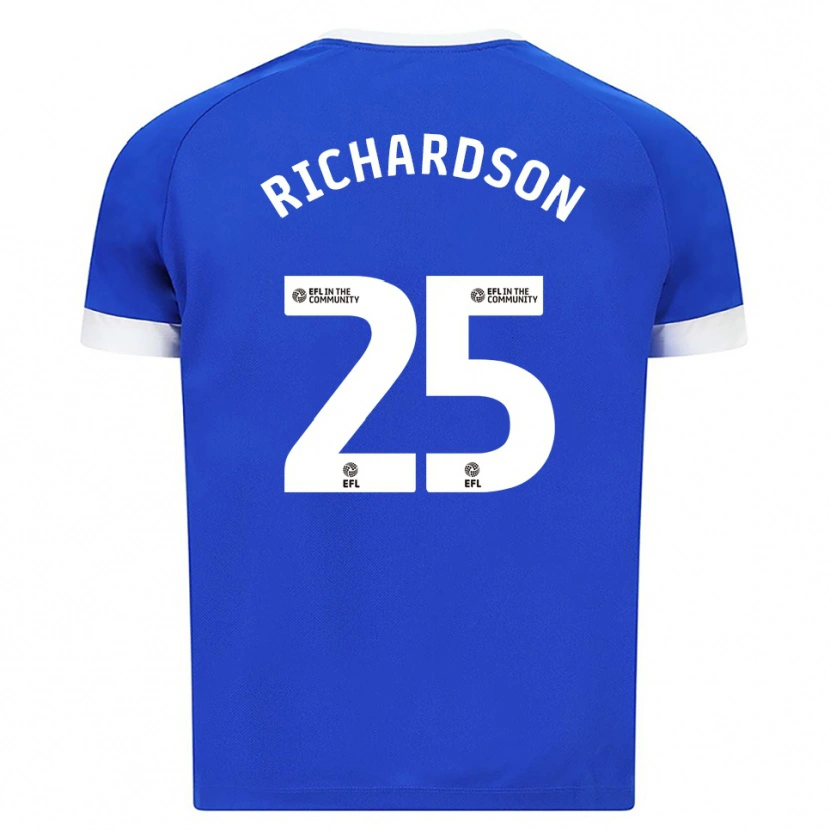 Danxen Kinderen Tija Richardson #25 Blauw Wit Thuisshirt Thuistenue 2025/26 T-Shirt