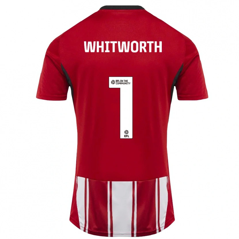 Danxen Kinderen Joe Whitworth #1 Rood Wit Zwart Thuisshirt Thuistenue 2025/26 T-Shirt