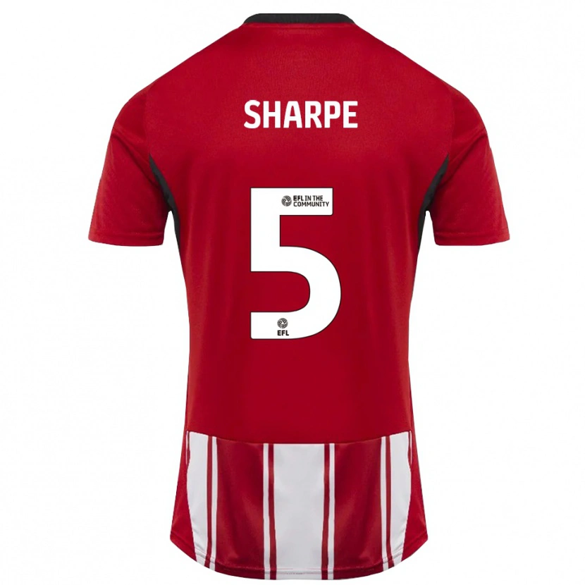 Danxen Kinderen Manfy Sharpe #5 Rood Wit Zwart Thuisshirt Thuistenue 2025/26 T-Shirt