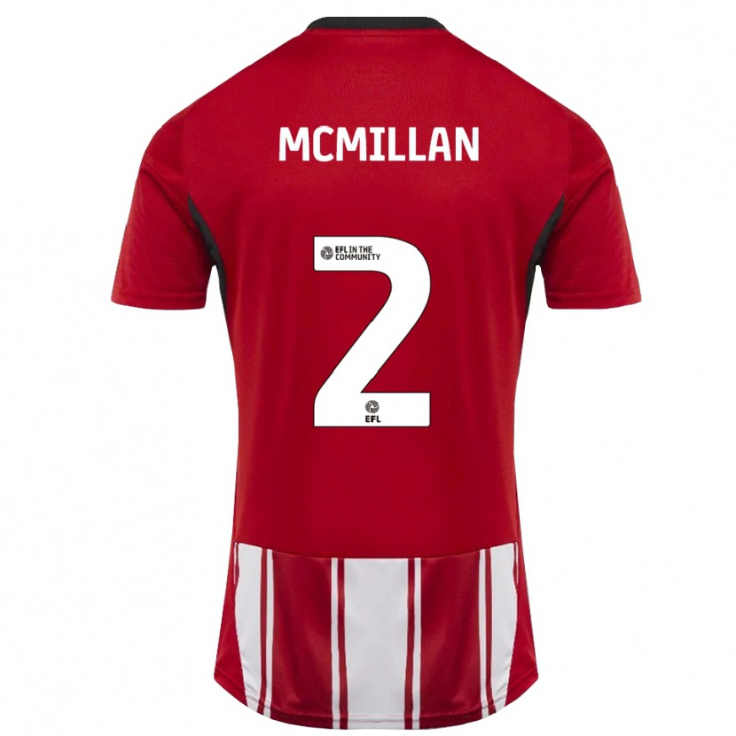 Danxen Kinderen Jack Mcmillan #2 Rood Wit Zwart Thuisshirt Thuistenue 2025/26 T-Shirt