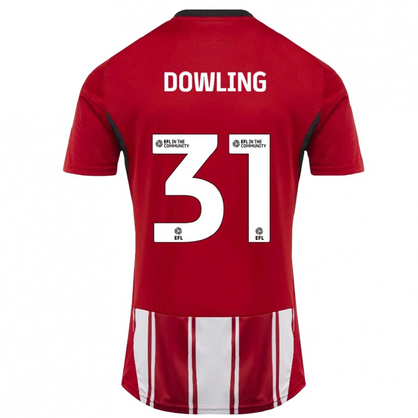 Danxen Kinderen Lily Dowling #31 Rood Wit Zwart Thuisshirt Thuistenue 2025/26 T-Shirt