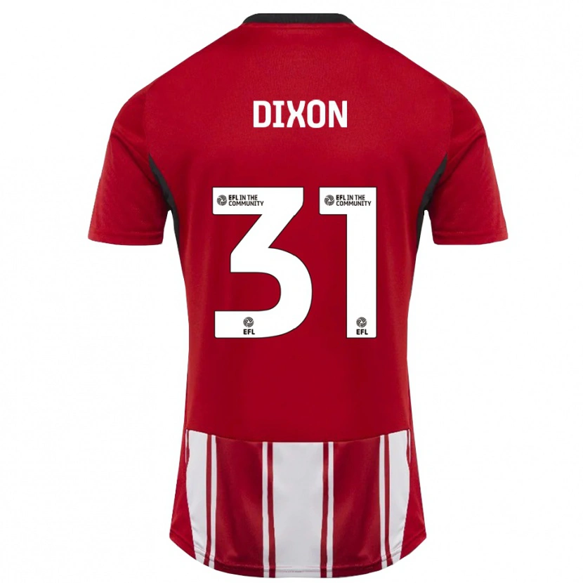 Danxen Kinderen Ellen Dixon #31 Rood Wit Zwart Thuisshirt Thuistenue 2025/26 T-Shirt