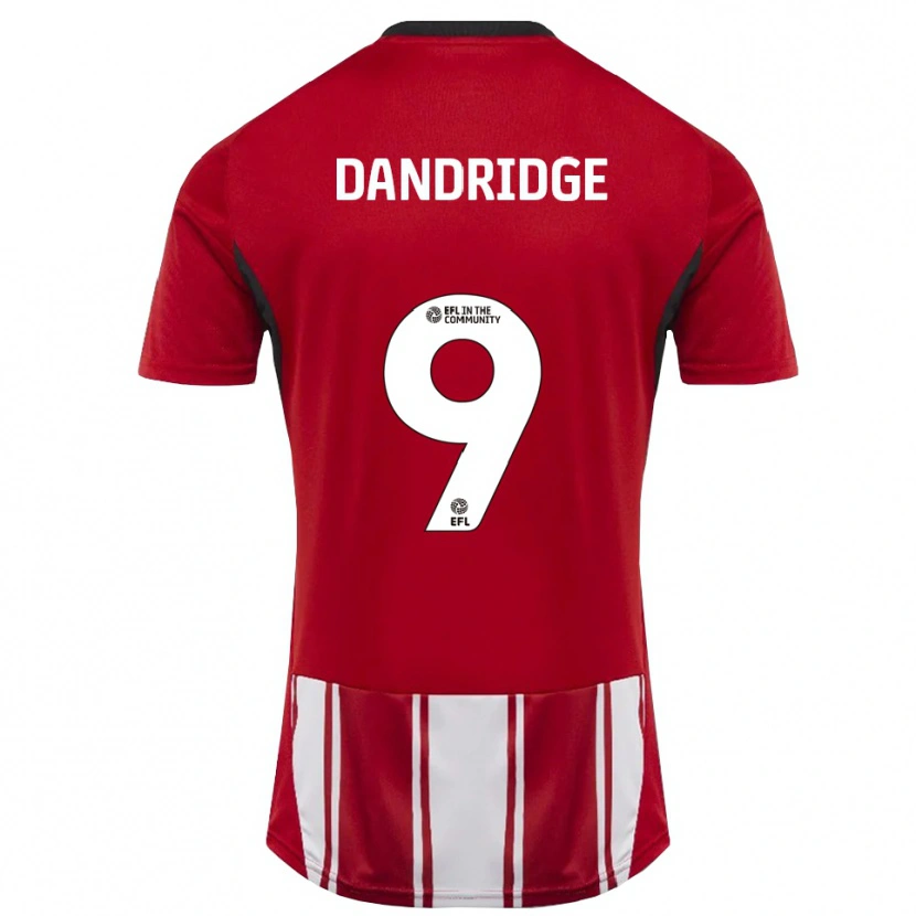 Danxen Kinderen Rebecca Dandridge #9 Rood Wit Zwart Thuisshirt Thuistenue 2025/26 T-Shirt