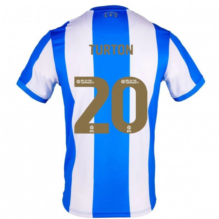 Danxen Kinderen Ollie Turton #20 Blauw Wit Thuisshirt Thuistenue 2025/26 T-Shirt