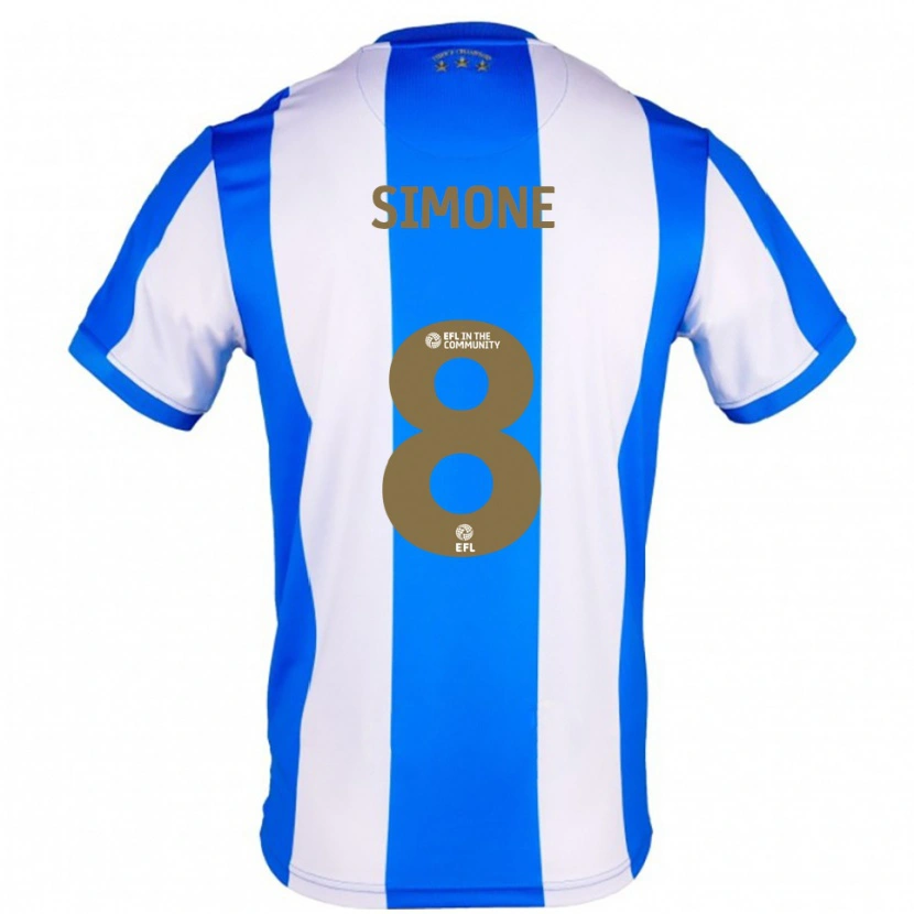 Danxen Kinderen Caz Simone #8 Blauw Wit Thuisshirt Thuistenue 2025/26 T-Shirt