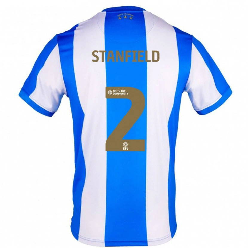 Danxen Kinderen Beth Stanfield #2 Blauw Wit Thuisshirt Thuistenue 2025/26 T-Shirt