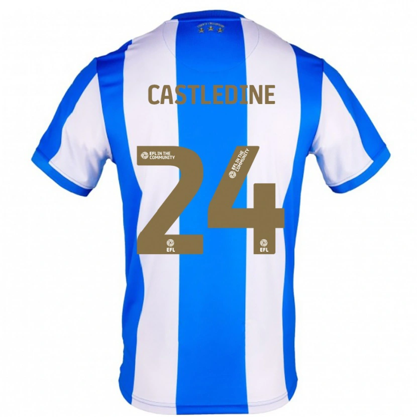 Danxen Kinderen Leo Castledine #24 Blauw Wit Thuisshirt Thuistenue 2025/26 T-Shirt