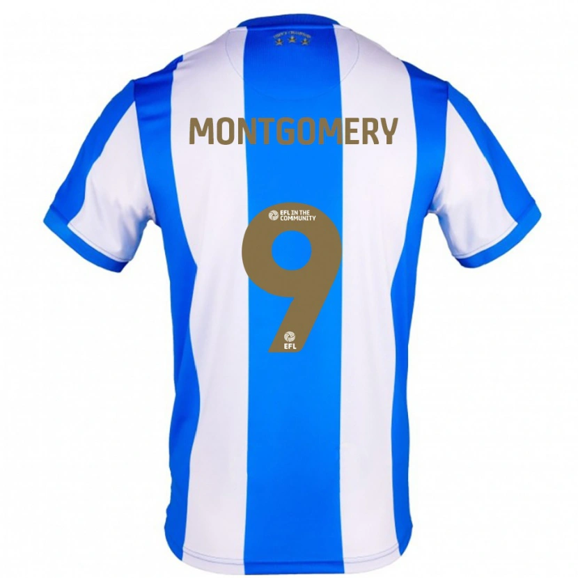 Danxen Kinderen Ria Montgomery #9 Blauw Wit Thuisshirt Thuistenue 2025/26 T-Shirt