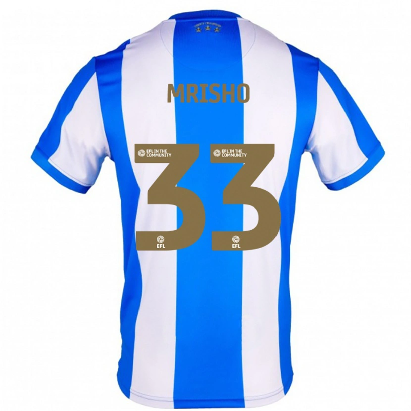 Danxen Kinderen Omari Mrisho #33 Blauw Wit Thuisshirt Thuistenue 2025/26 T-Shirt