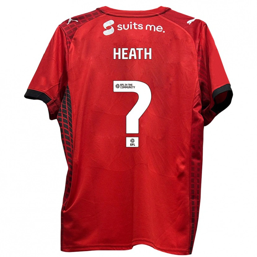 Danxen Kinderen Ebony Heath #0 Rood Zwart Thuisshirt Thuistenue 2025/26 T-Shirt