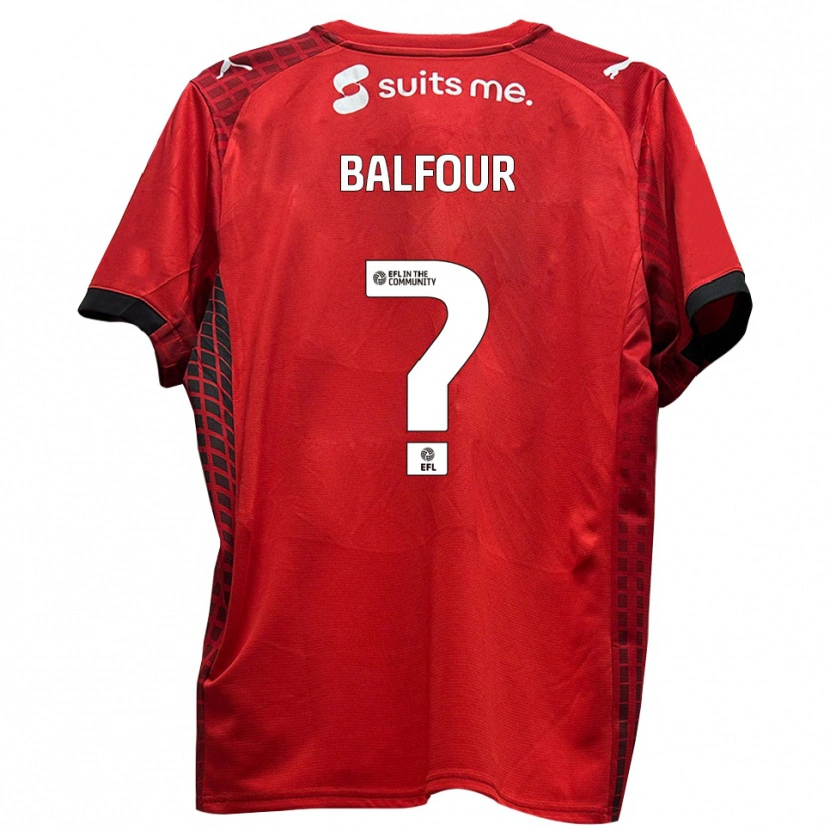 Danxen Kinderen Kallie Balfour #0 Rood Zwart Thuisshirt Thuistenue 2025/26 T-Shirt