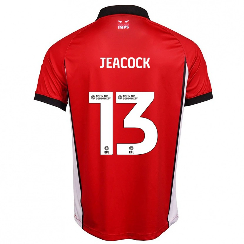 Danxen Kinderen Zach Jeacock #13 Rood Wit Thuisshirt Thuistenue 2025/26 T-Shirt