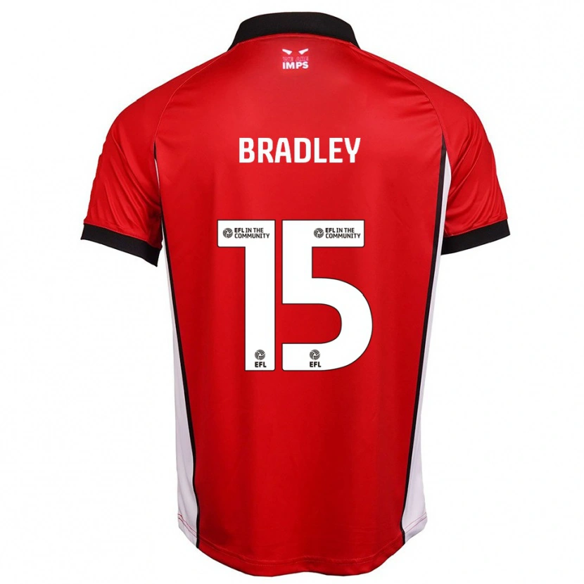 Danxen Kinderen Sonny Bradley #15 Rood Wit Thuisshirt Thuistenue 2025/26 T-Shirt
