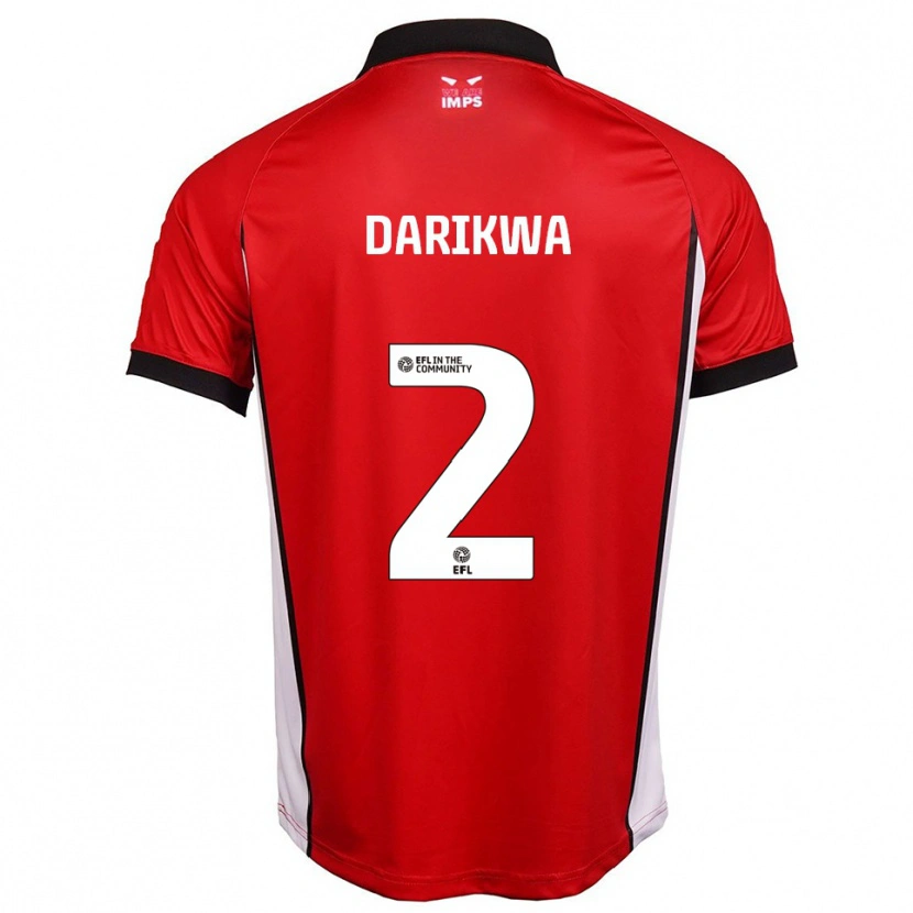 Danxen Kinderen Tendayi Darikwa #2 Rood Wit Thuisshirt Thuistenue 2025/26 T-Shirt