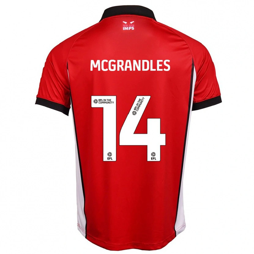 Danxen Kinderen Conor Mcgrandles #14 Rood Wit Thuisshirt Thuistenue 2025/26 T-Shirt