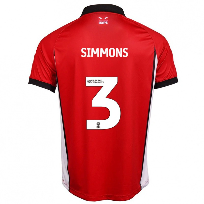 Danxen Kinderen Noah Simmons #3 Rood Wit Thuisshirt Thuistenue 2025/26 T-Shirt