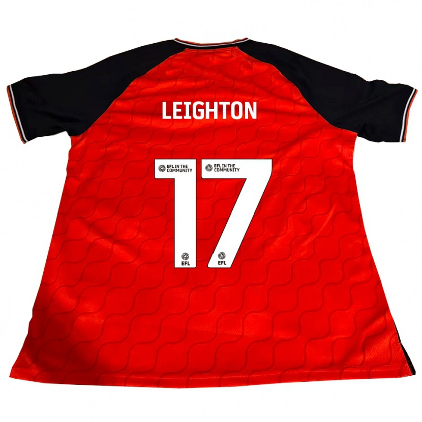 Danxen Kinderen Amber Leighton #17 Oranje Zwart Wit Thuisshirt Thuistenue 2025/26 T-Shirt