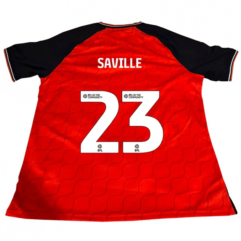 Danxen Kinderen George Saville #23 Oranje Zwart Wit Thuisshirt Thuistenue 2025/26 T-Shirt