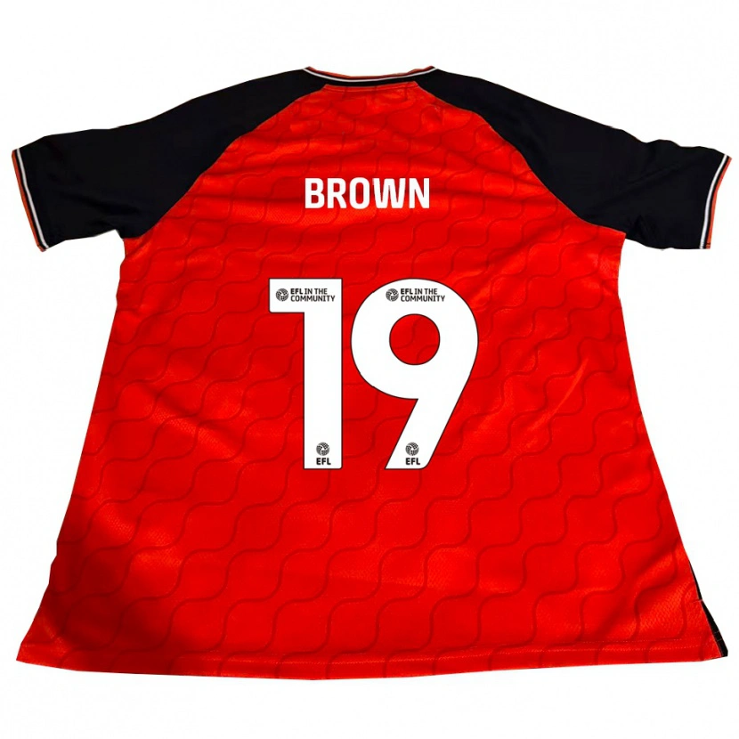 Danxen Kinderen Jacob Brown #19 Oranje Zwart Wit Thuisshirt Thuistenue 2025/26 T-Shirt