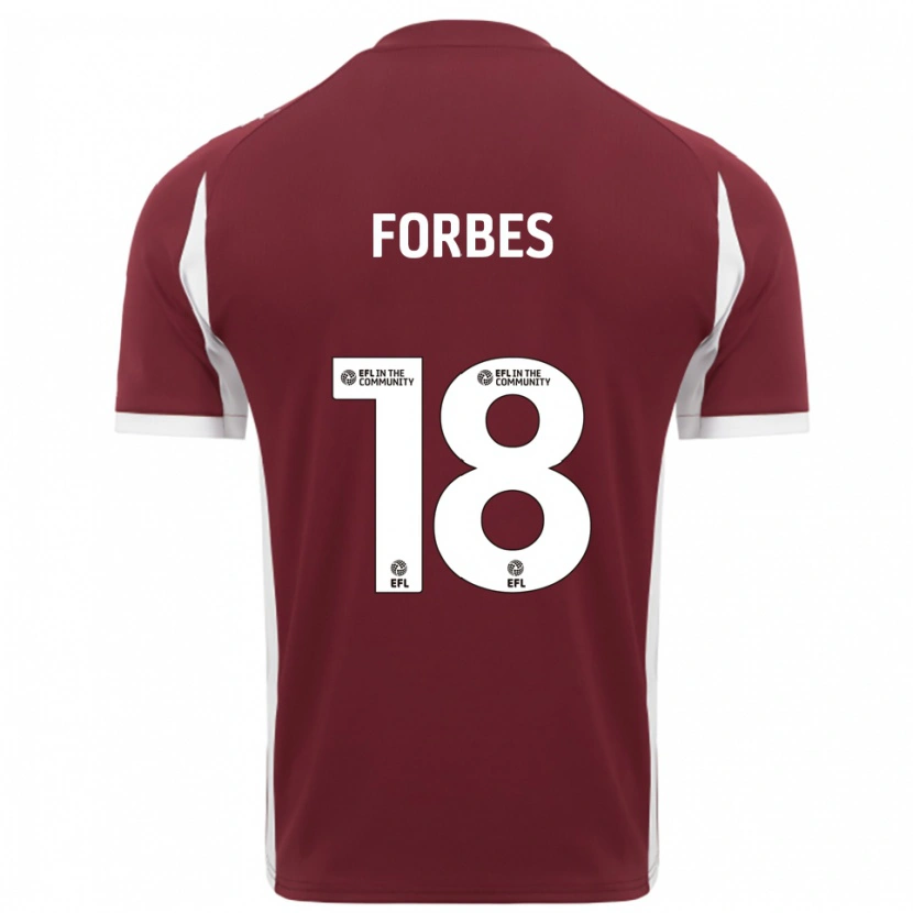 Danxen Kinderen Michael Forbes #18 Bordeauxrood Wit Thuisshirt Thuistenue 2025/26 T-Shirt