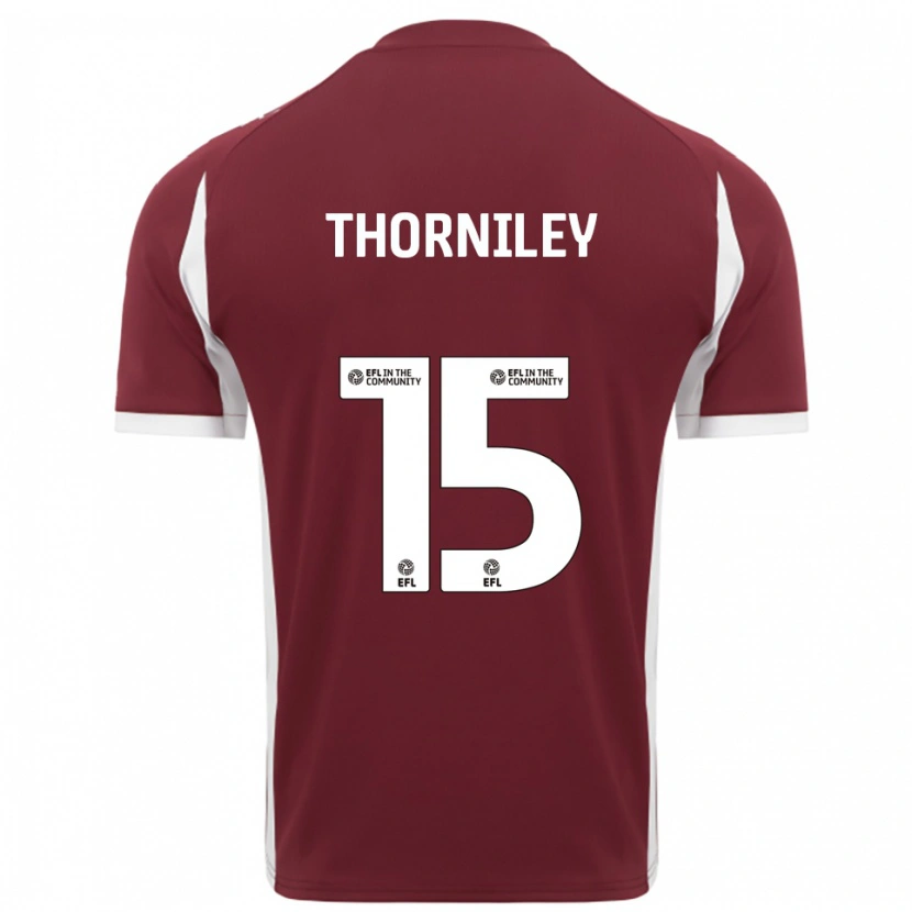 Danxen Kinderen Jordan Thorniley #15 Bordeauxrood Wit Thuisshirt Thuistenue 2025/26 T-Shirt