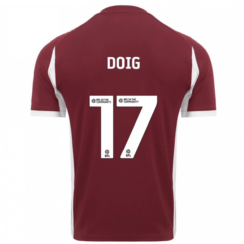 Danxen Kinderen Keira Doig #17 Bordeauxrood Wit Thuisshirt Thuistenue 2025/26 T-Shirt