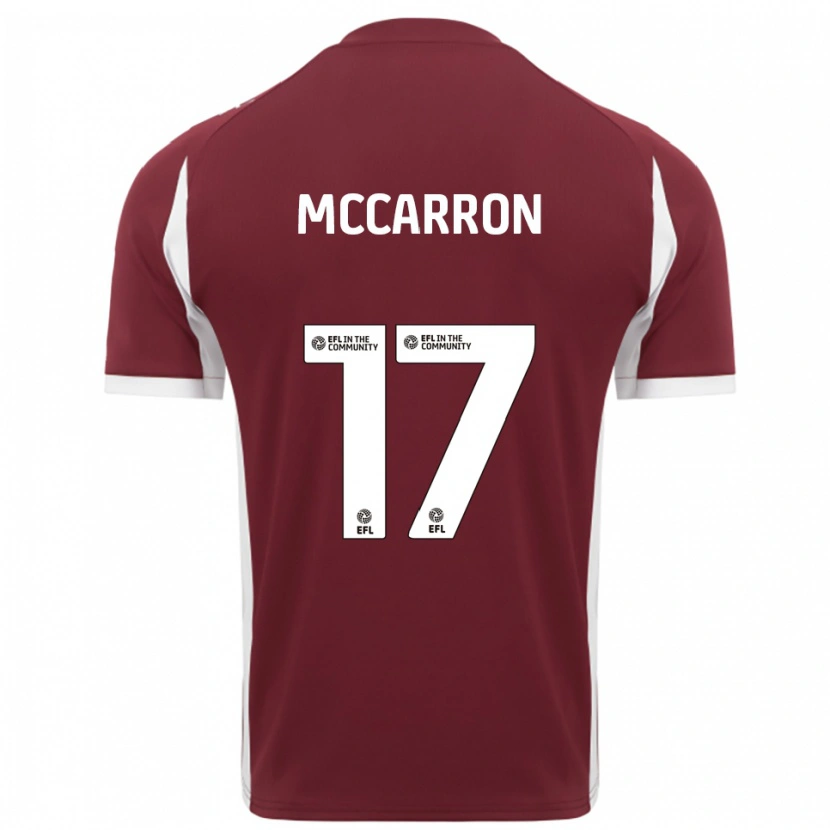 Danxen Kinderen Liam Mccarron #17 Bordeauxrood Wit Thuisshirt Thuistenue 2025/26 T-Shirt