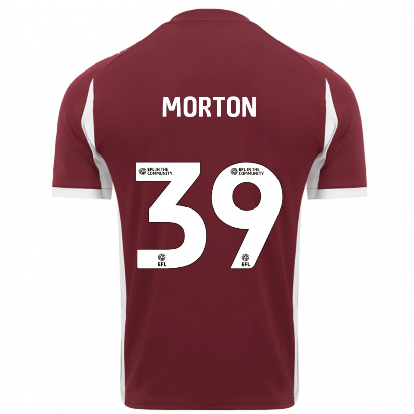 Danxen Kinderen Callum Morton #39 Bordeauxrood Wit Thuisshirt Thuistenue 2025/26 T-Shirt