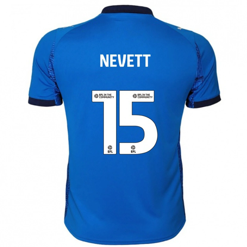 Danxen Kinderen George Nevett #15 Blauw Wit Thuisshirt Thuistenue 2025/26 T-Shirt