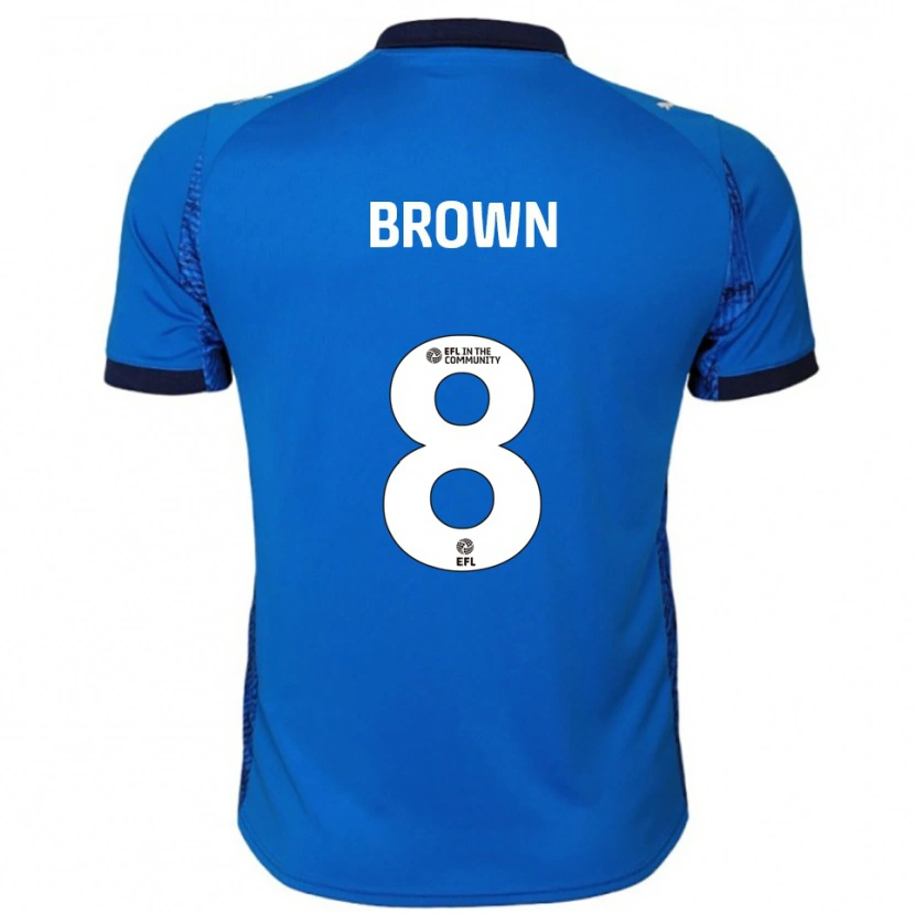 Danxen Kinderen Poppie Brown #8 Blauw Wit Thuisshirt Thuistenue 2025/26 T-Shirt