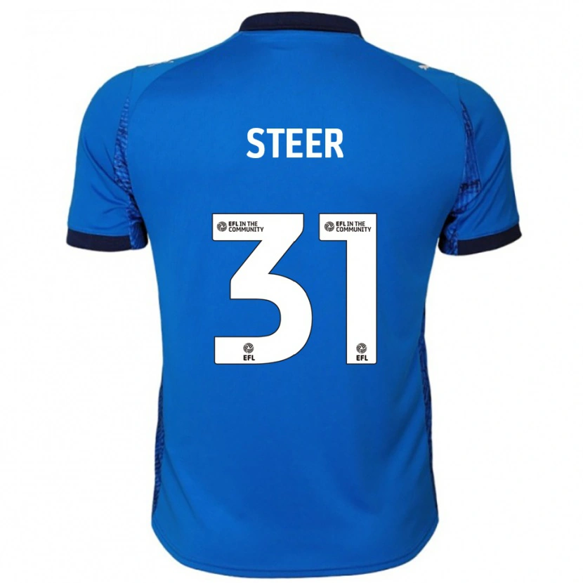 Danxen Kinderen Jed Steer #31 Blauw Wit Thuisshirt Thuistenue 2025/26 T-Shirt