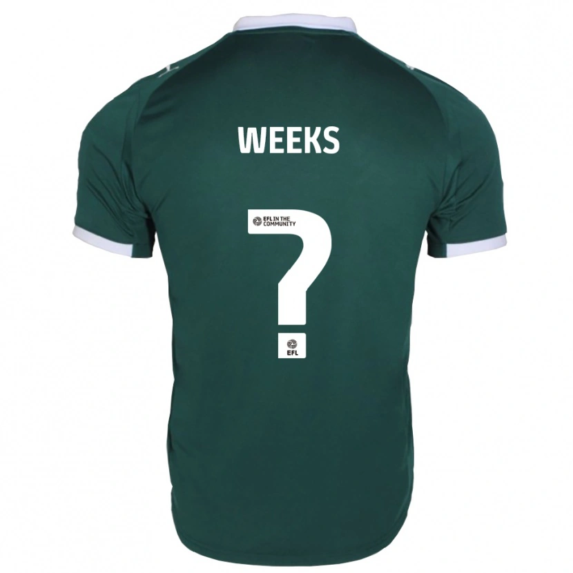 Danxen Kinderen Freya Weeks #0 Groen Wit Thuisshirt Thuistenue 2025/26 T-Shirt