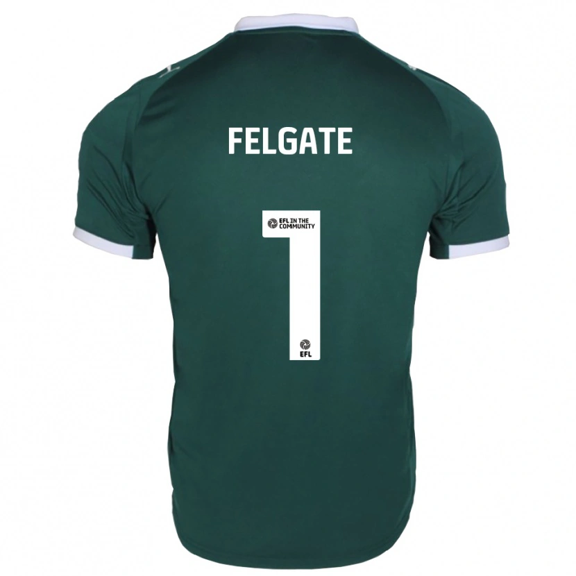 Danxen Kinderen Lily Felgate #1 Groen Wit Thuisshirt Thuistenue 2025/26 T-Shirt