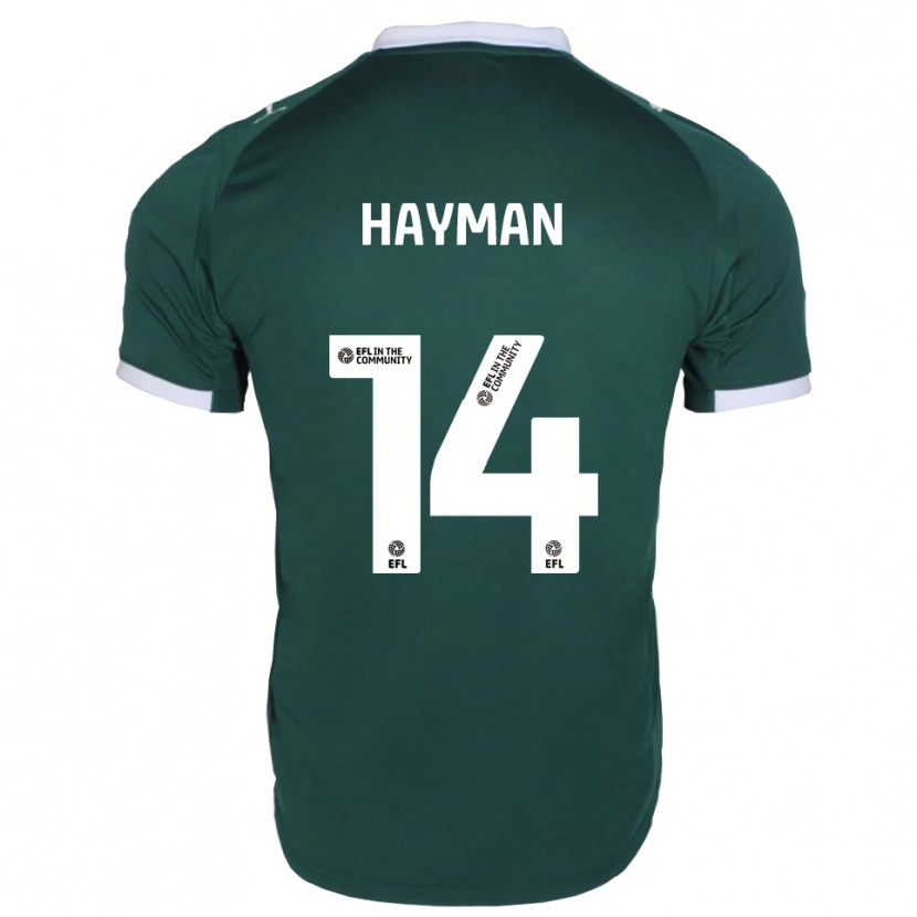 Danxen Kinderen Sam Hayman #14 Groen Wit Thuisshirt Thuistenue 2025/26 T-Shirt