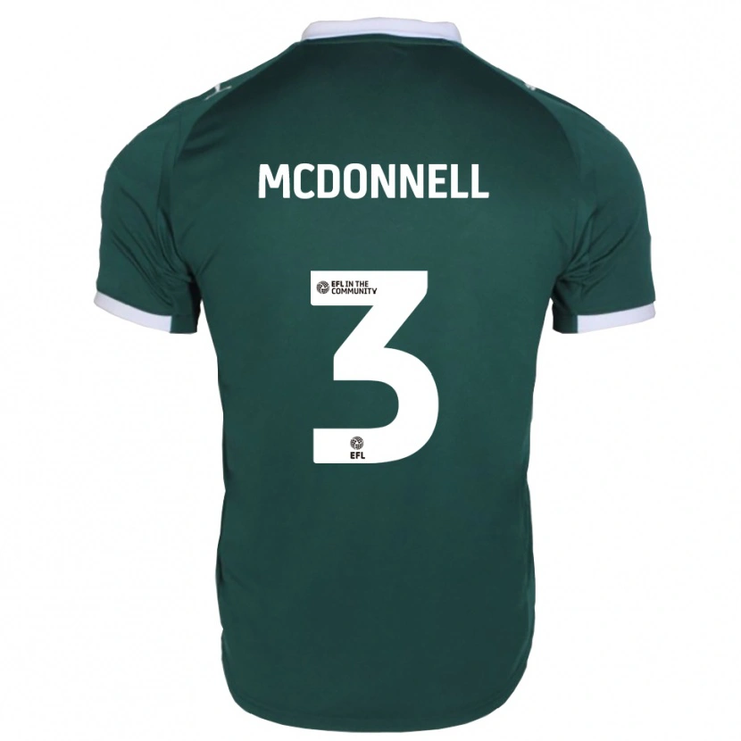 Danxen Kinderen Rosie Mcdonnell #3 Groen Wit Thuisshirt Thuistenue 2025/26 T-Shirt