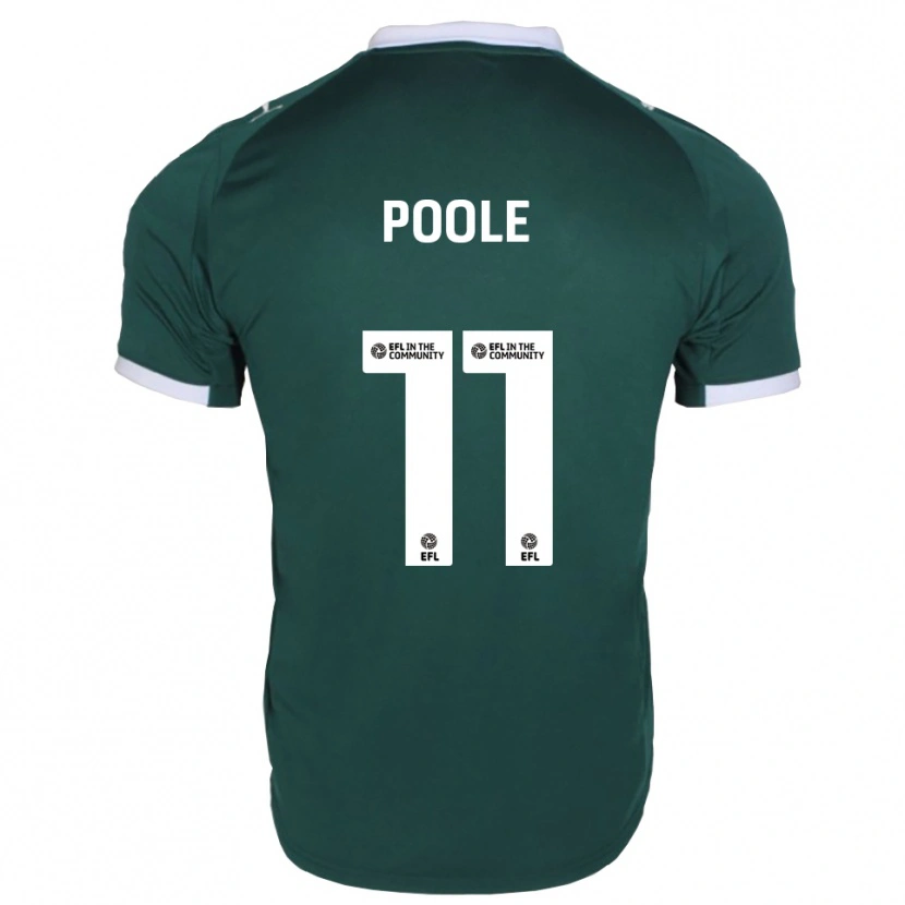 Danxen Kinderen Fletcher Poole #11 Groen Wit Thuisshirt Thuistenue 2025/26 T-Shirt