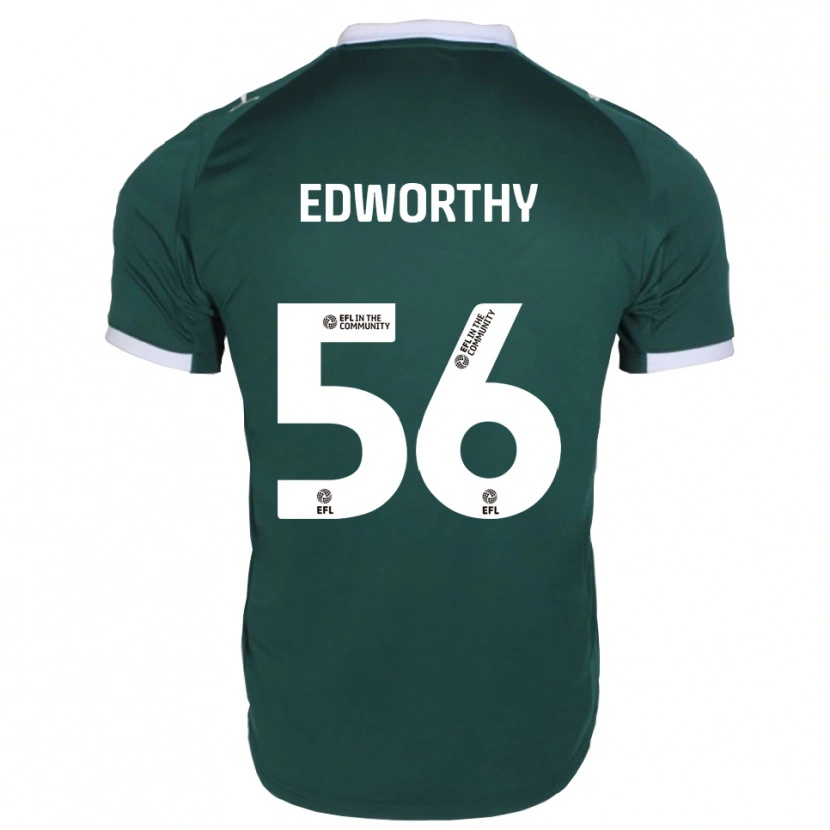 Danxen Kinderen Kieran Edworthy #56 Groen Wit Thuisshirt Thuistenue 2025/26 T-Shirt