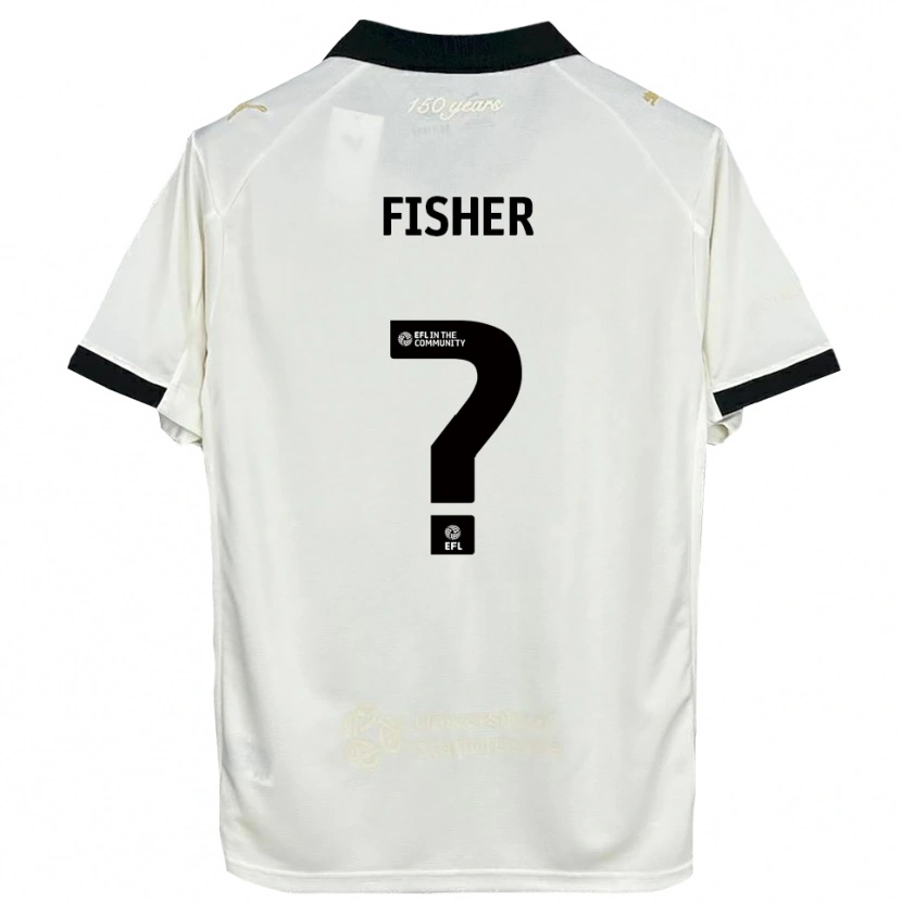 Danxen Kinderen Elijah Fisher #0 Gebroken Wit Zwart Thuisshirt Thuistenue 2025/26 T-Shirt