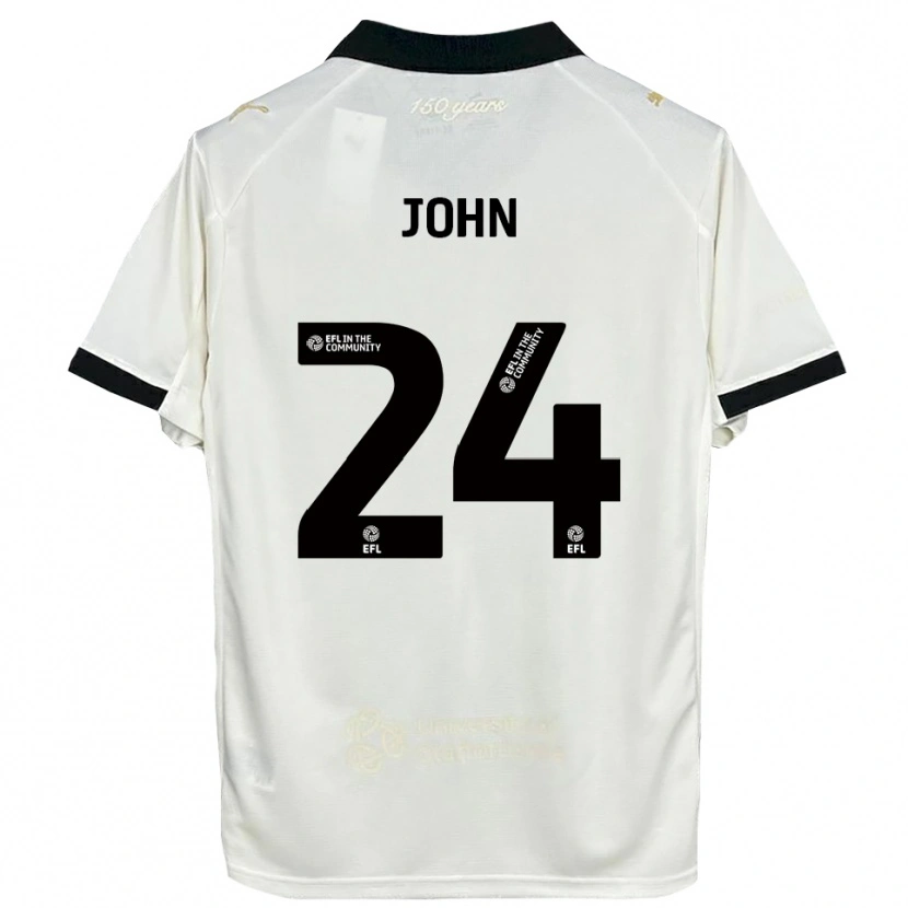 Danxen Kinderen Kyle John #24 Gebroken Wit Zwart Thuisshirt Thuistenue 2025/26 T-Shirt