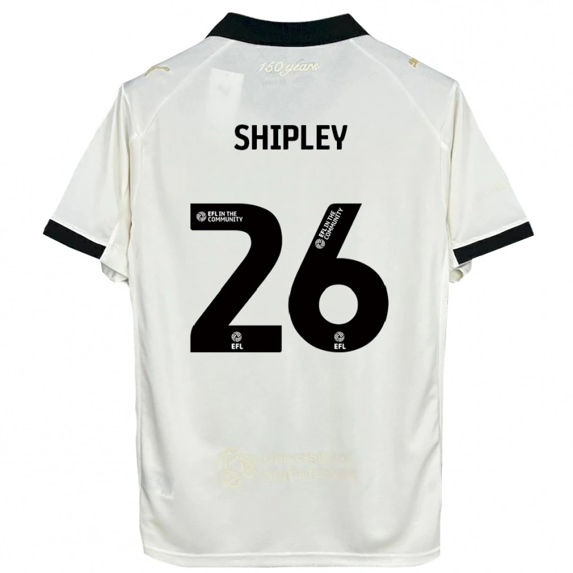 Danxen Kinderen Jordan Shipley #26 Gebroken Wit Zwart Thuisshirt Thuistenue 2025/26 T-Shirt