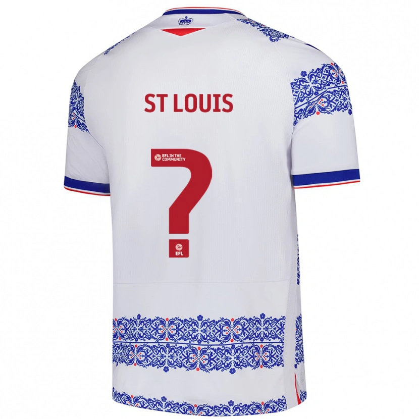 Danxen Kinderen T'shay St Louis #0 Wit Blauw Thuisshirt Thuistenue 2025/26 T-Shirt