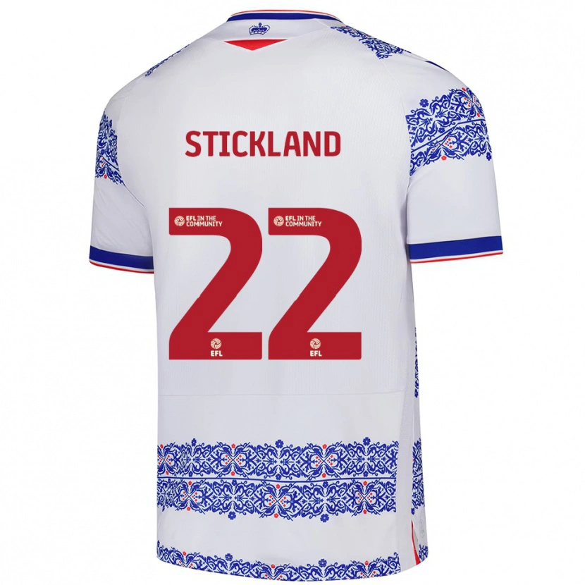 Danxen Kinderen Michael Stickland #22 Wit Blauw Thuisshirt Thuistenue 2025/26 T-Shirt