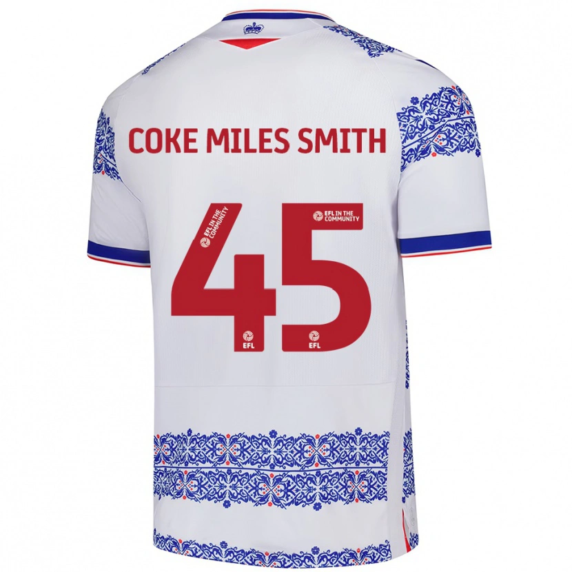 Danxen Kinderen Kiyan Coke Miles Smith #45 Wit Blauw Thuisshirt Thuistenue 2025/26 T-Shirt