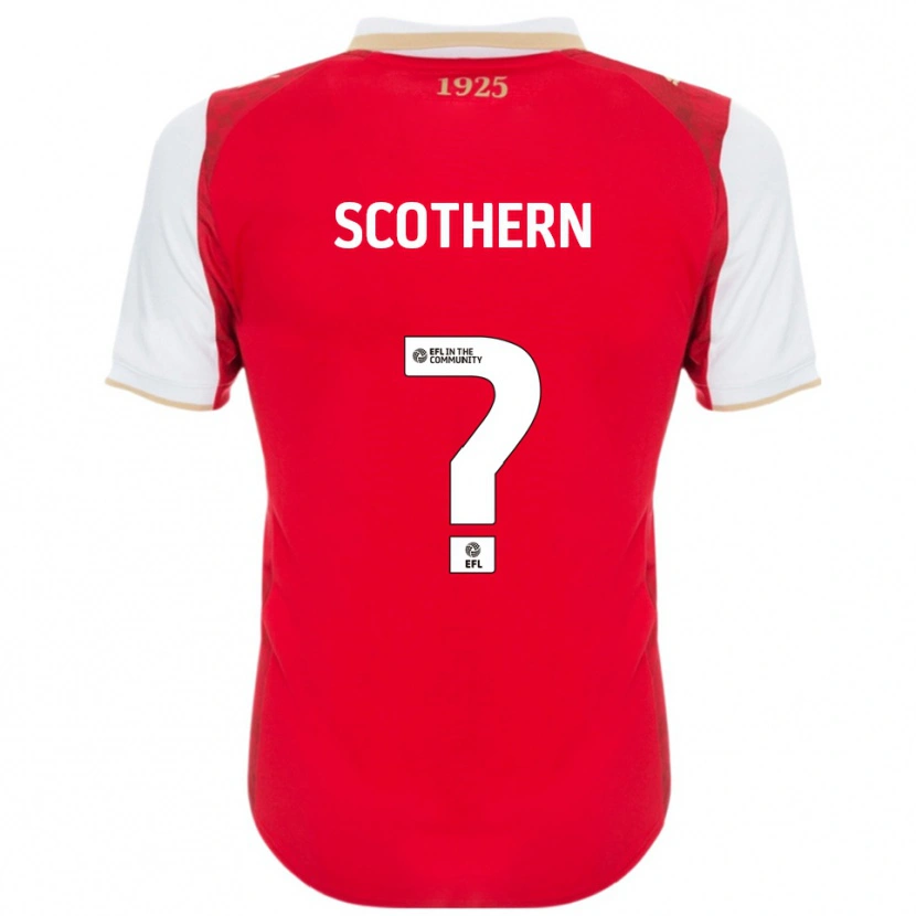 Danxen Kinderen Ben Scothern #0 Rood Wit Thuisshirt Thuistenue 2025/26 T-Shirt