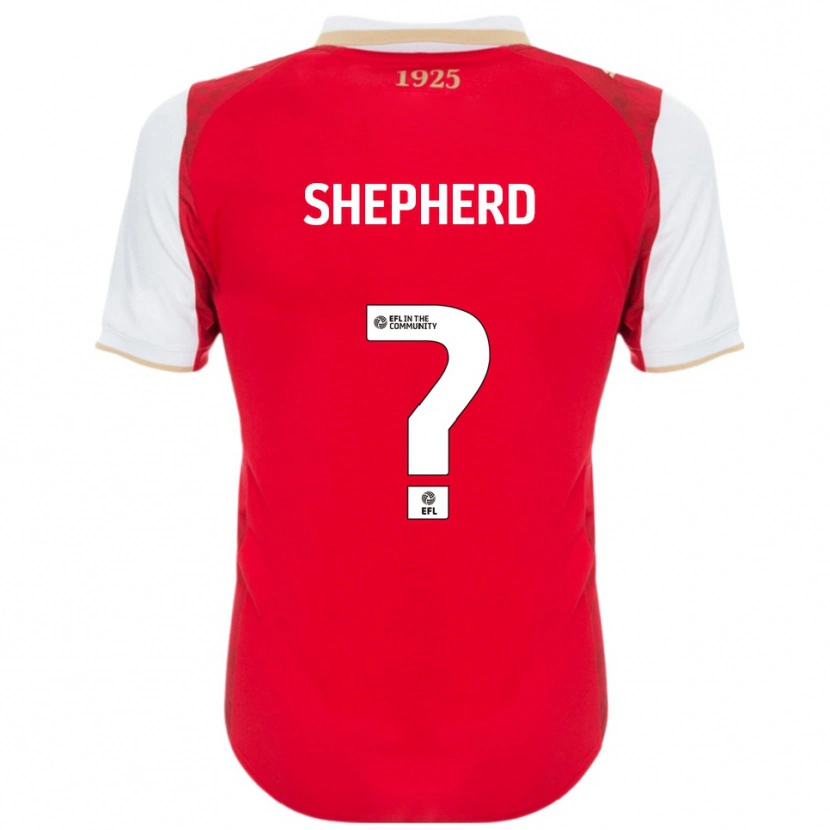 Danxen Kinderen Tom Shepherd #0 Rood Wit Thuisshirt Thuistenue 2025/26 T-Shirt