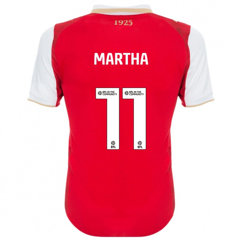 Danxen Kinderen Ar'jany Martha #11 Rood Wit Thuisshirt Thuistenue 2025/26 T-Shirt