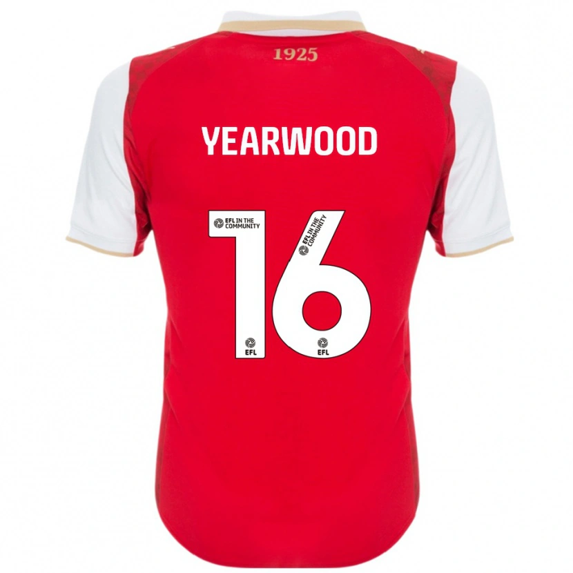 Danxen Kinderen Dru Yearwood #16 Rood Wit Thuisshirt Thuistenue 2025/26 T-Shirt